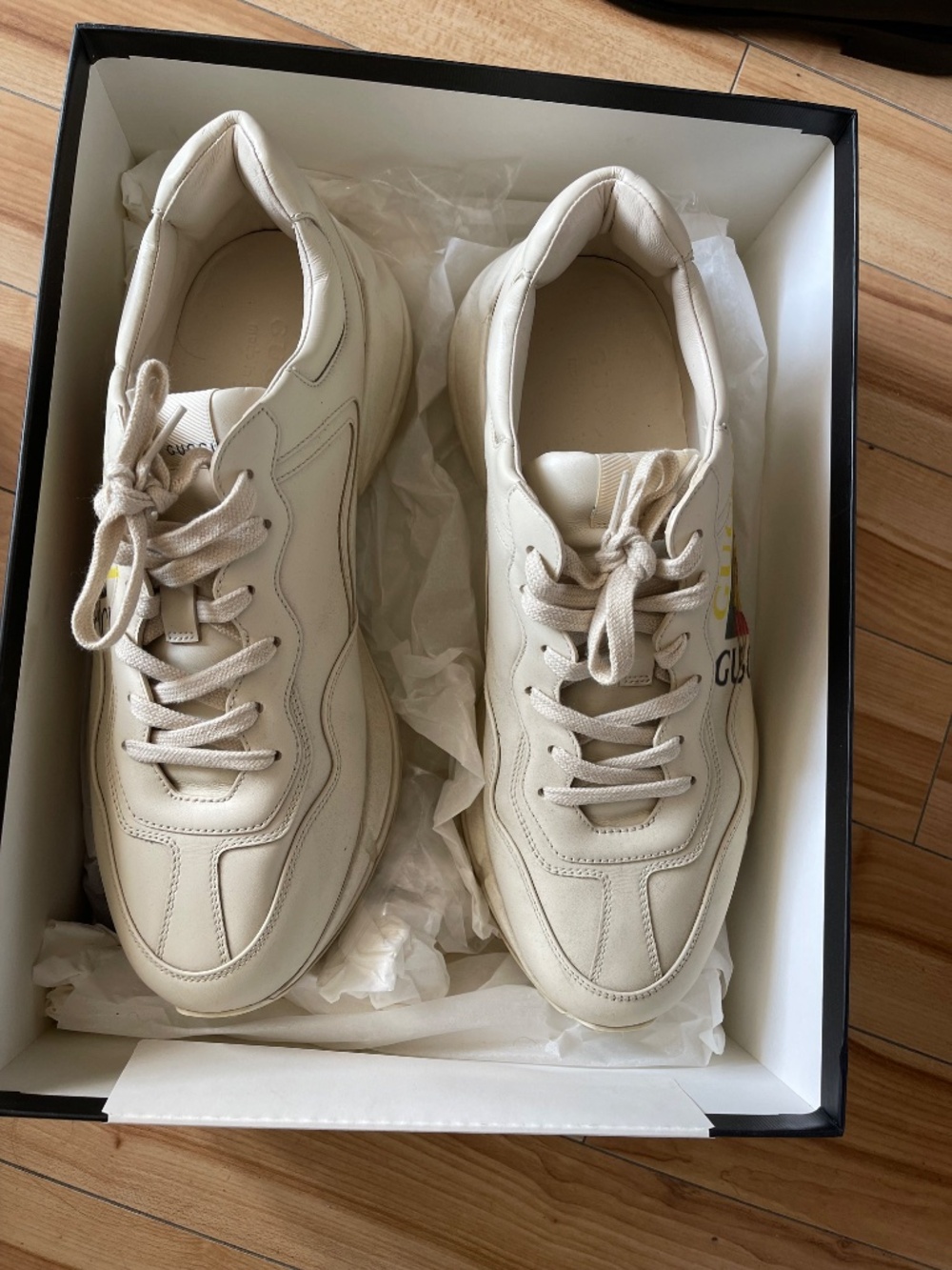 Gucci Off-White Box Logo Ryhton Sneakers - Picture 3 of 4